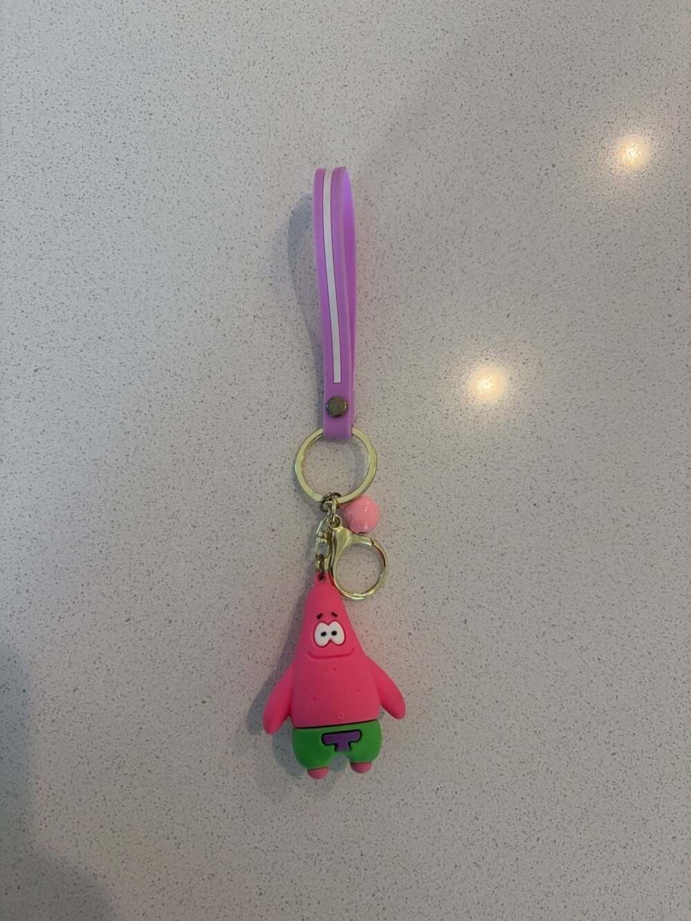 SpongeBob SquarePants Patrick Star Silicone Keychain with Wristlet